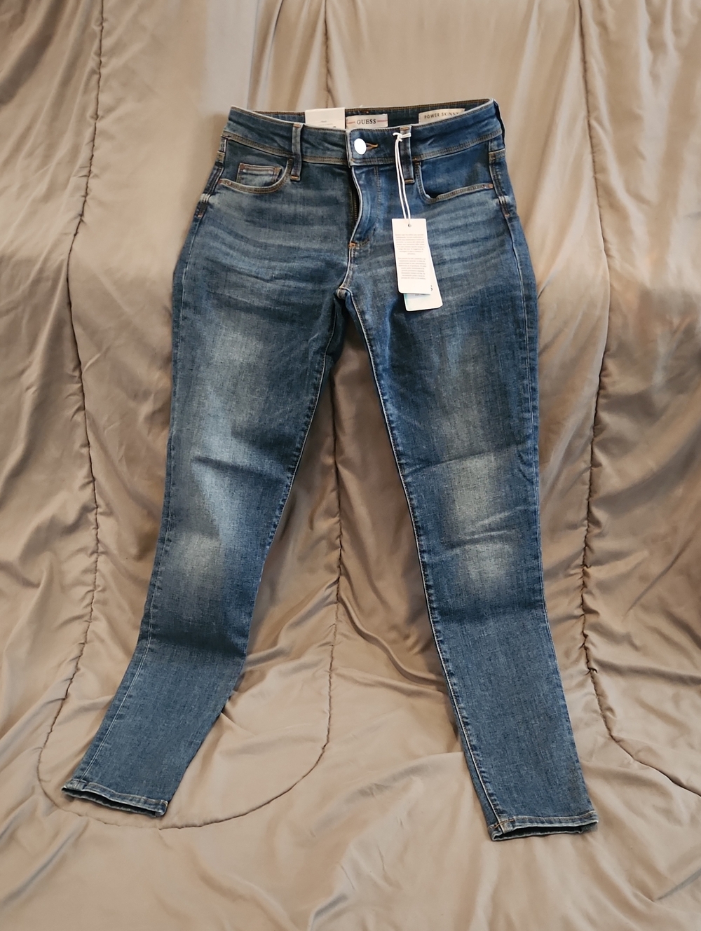 Guess Women's Faded Blue Skinny Jeans